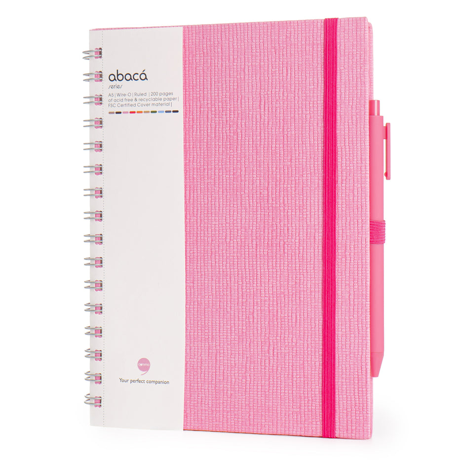 Abaca Wire-O A5 Notebook – Comma