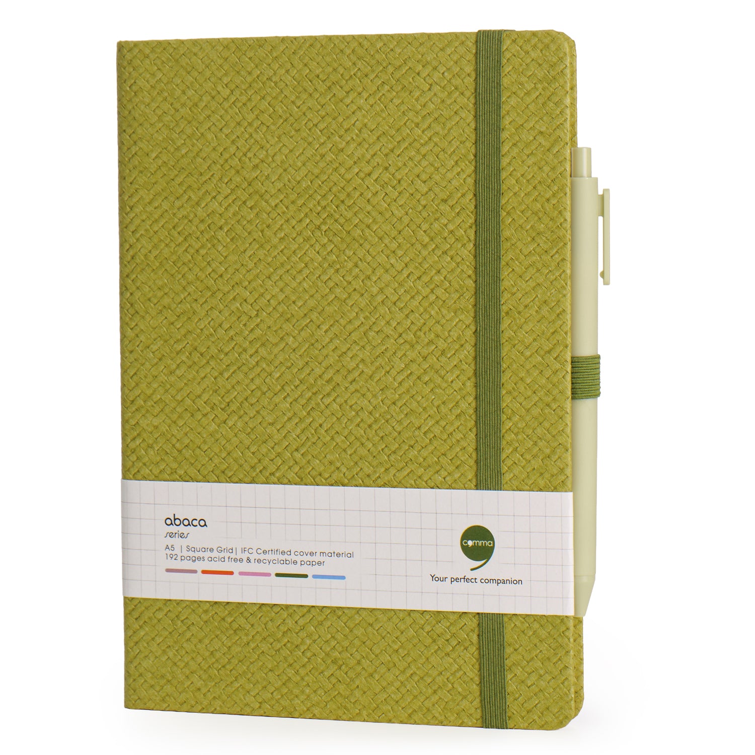 Abaca A5 Size Dotted and Checks Grid Hard Bound Notebook