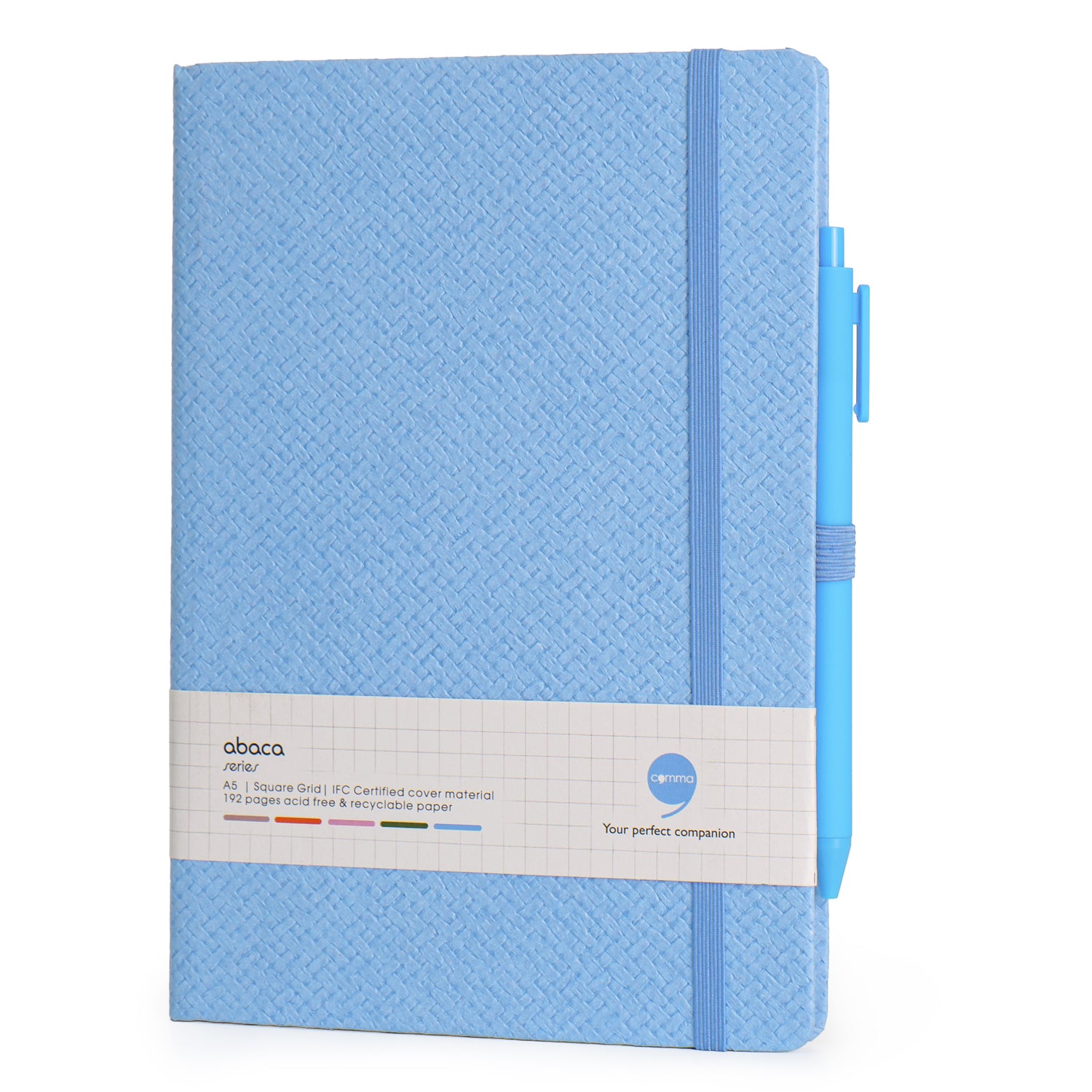 Abaca A5 Size Dotted and Checks Grid Hard Bound Notebook
