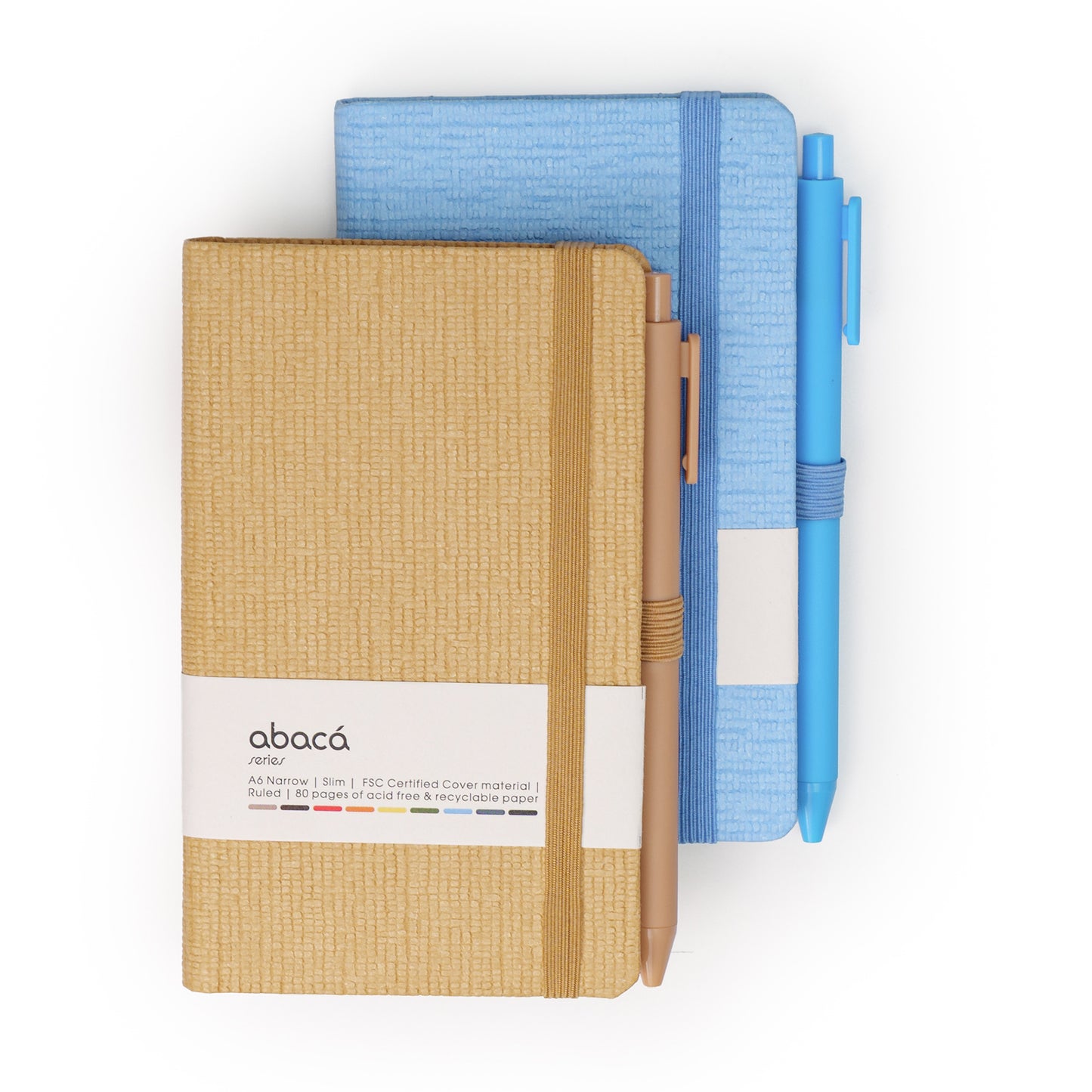 Abaca A6 Size Hard bound Notebook with Pen