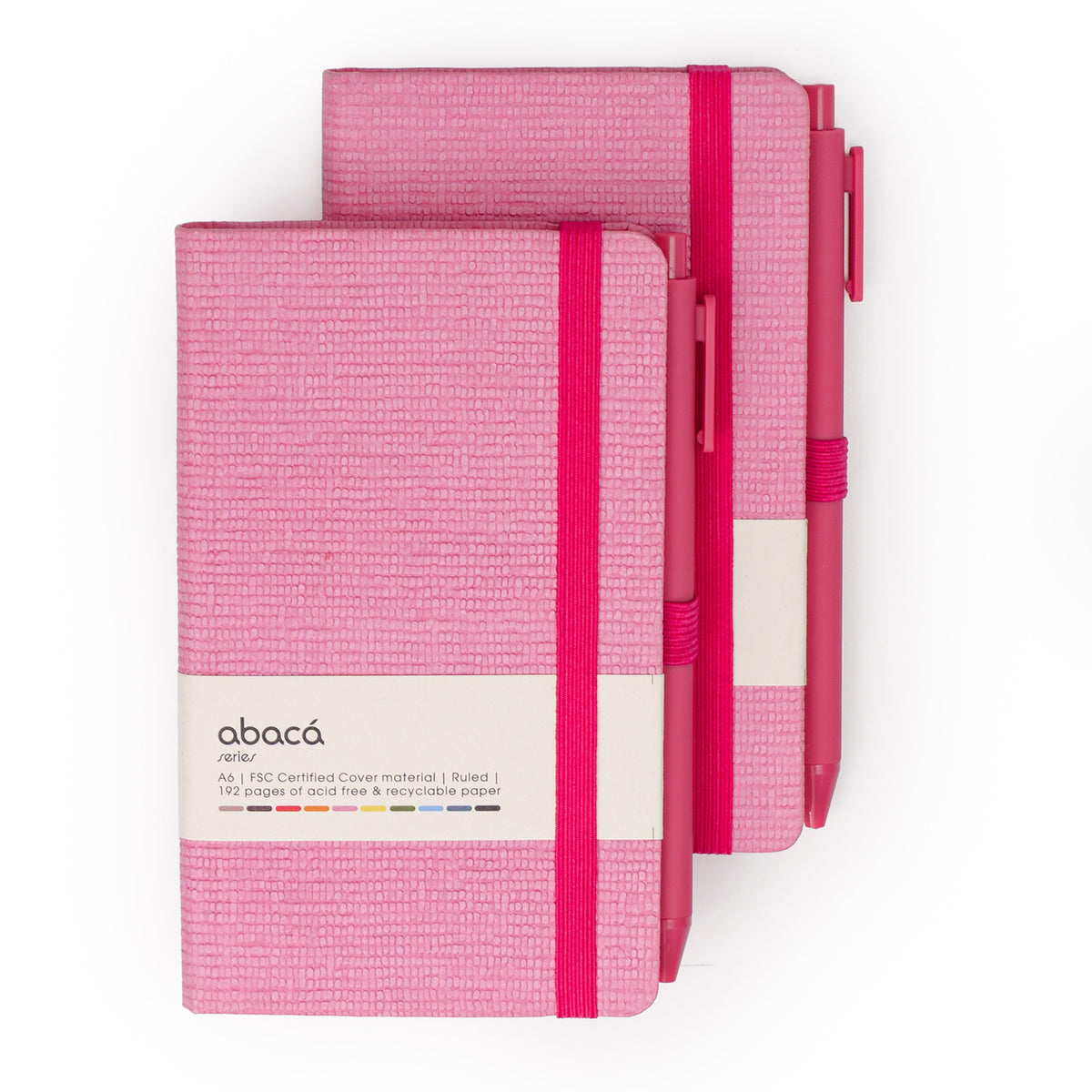 Absa Notebooks Abaca A6 Size Hard bound Notebook with Pen – Comma