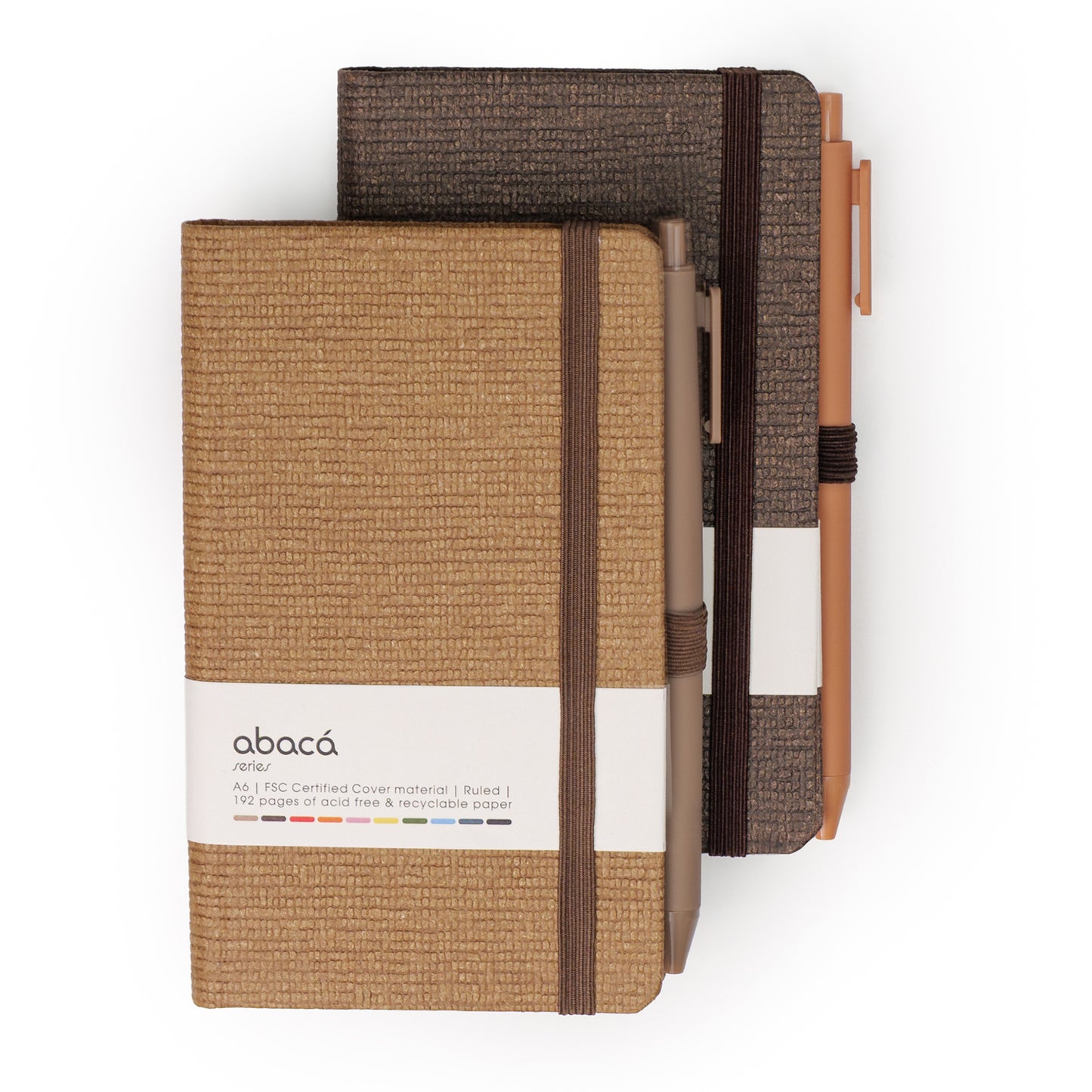 Abaca A6 Size Hard bound Notebook with Pen