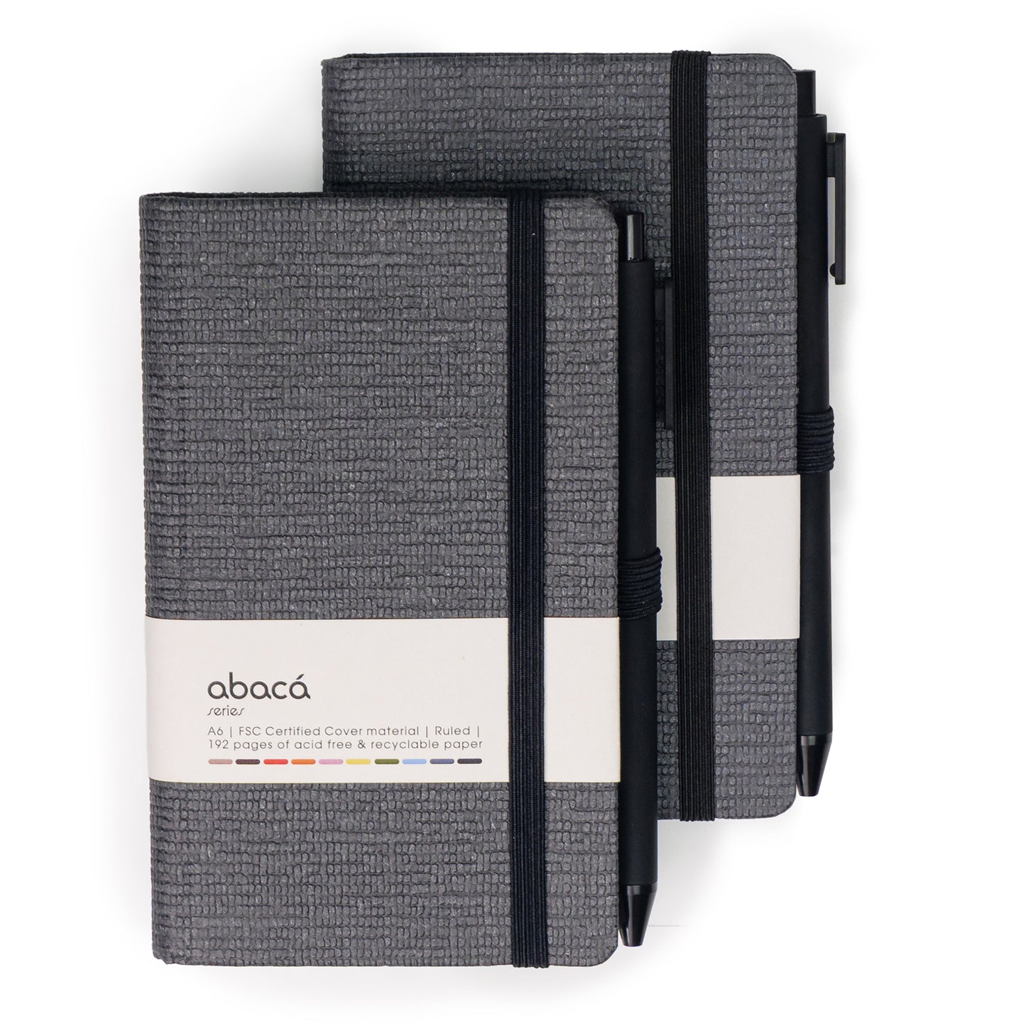 Abaca A6 Size Hard bound Notebook with Pen