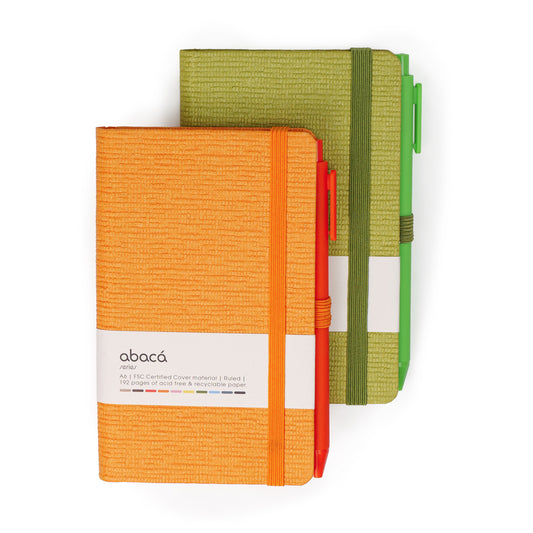 Abaca A6 Size Hard bound Notebook with Pen