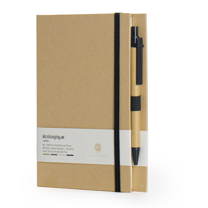 COMMA Ecologique Memo Notebook Pad with Pen & Sticky Notes
