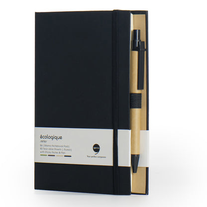 COMMA Ecologique Memo Notebook Pad with Pen & Sticky Notes