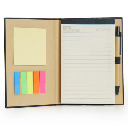 COMMA Ecologique Memo Notebook Pad with Pen & Sticky Notes