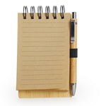 Load image into Gallery viewer, COMMA Artisan Spiral Notebook Pad with Pen &amp; Sticky Notes - Beige
