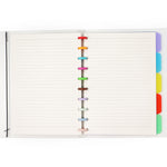Load image into Gallery viewer, Comma Jellybean Disk-Bound Spiral Notebook with Pen &amp; Sticky Notes A5 Size - Multi Colour
