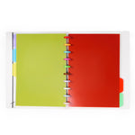 Load image into Gallery viewer, Comma Jellybean Disk-Bound Spiral Notebook with Pen &amp; Sticky Notes A5 Size - Multi Colour
