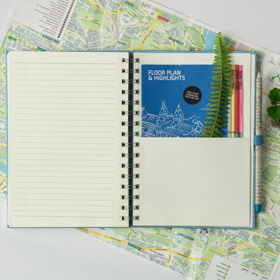 Abaca A5 Size Wire-O Bound Notebook with Pen