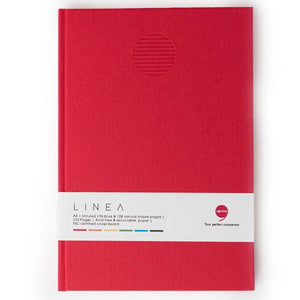 Linea A5 Notebook Unruled - Red