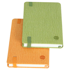 Abaca Hardbound A6 Orange + Green